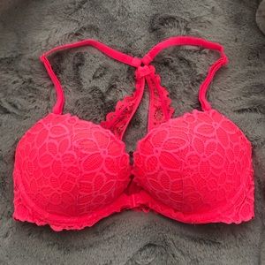 PINK Victoria Secret hot pink push up bra 34D